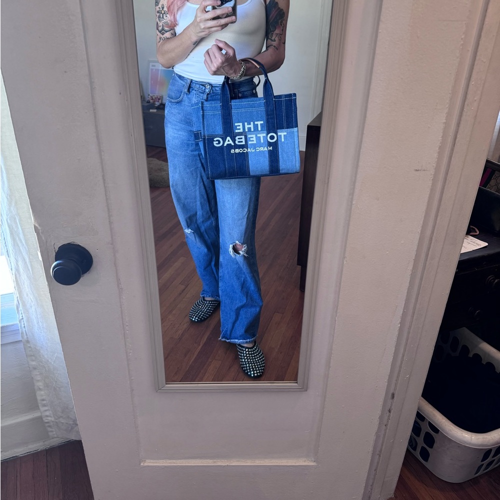 Marc Jacobs Blue Denim Patchwork Tote Bag - Picture 6 of 9